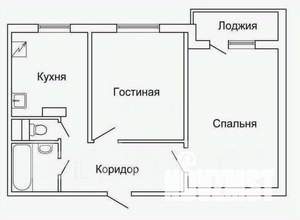 2-к квартира, вторичка, 47м2, 5/5 этаж
