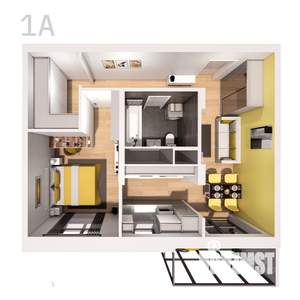 1-к квартира, вторичка, 51м2, 1/25 этаж