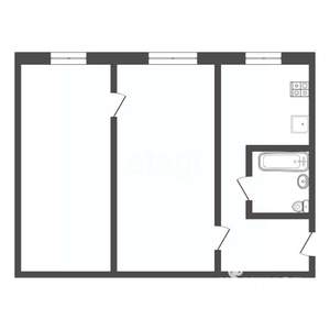 2-к квартира, вторичка, 42м2, 3/3 этаж