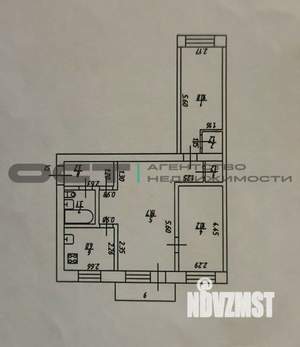 3-к квартира, вторичка, 55м2, 3/5 этаж
