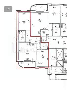 2-к квартира, вторичка, 57м2, 15/17 этаж