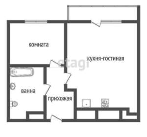 1-к квартира, сданный дом, 48м2, 11/18 этаж