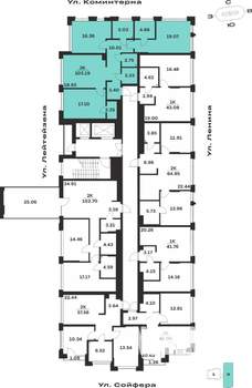 3-к квартира, вторичка, 103м2, 9/10 этаж