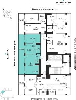 2-к квартира, вторичка, 97м2, 9/10 этаж