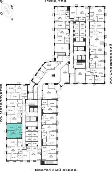 1-к квартира, строящийся дом, 41м2, 1/25 этаж