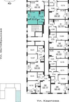 Студия квартира, вторичка, 31м2, 9/9 этаж