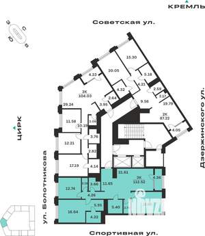 3-к квартира, вторичка, 113м2, 3/10 этаж