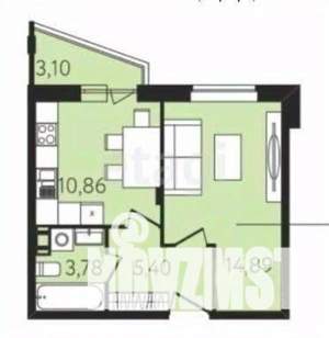 1-к квартира, вторичка, 35м2, 6/8 этаж