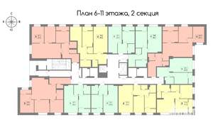 1-к квартира, вторичка, 46м2, 7/11 этаж