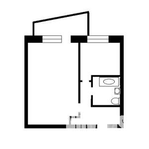 1-к квартира, вторичка, 38м2, 5/9 этаж