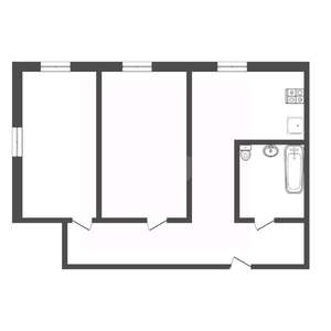 2-к квартира, вторичка, 42м2, 3/3 этаж