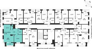 2-к квартира, вторичка, 64м2, 6/13 этаж