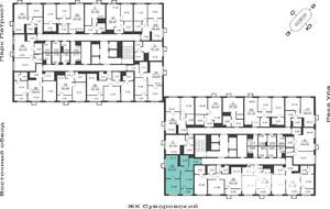 2-к квартира, вторичка, 54м2, 23/25 этаж