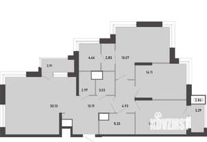3-к квартира, вторичка, 119м2, 6/21 этаж