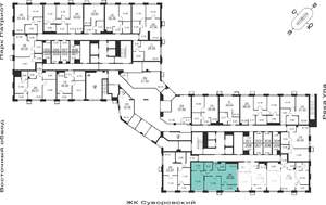 2-к квартира, вторичка, 66м2, 1/25 этаж