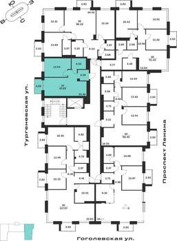 1-к квартира, вторичка, 48м2, 5/7 этаж