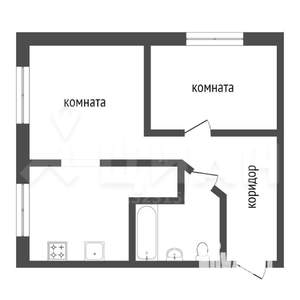 2-к квартира, вторичка, 43м2, 2/5 этаж