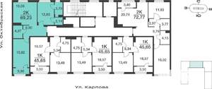 2-к квартира, вторичка, 69м2, 8/9 этаж