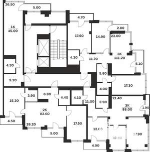 Студия квартира, вторичка, 45м2, 3/9 этаж