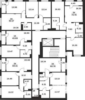 3-к квартира, вторичка, 82м2, 2/9 этаж