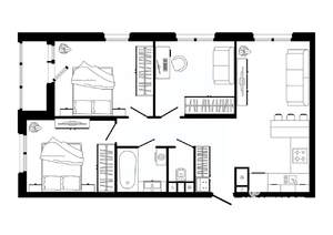 3-к квартира, строящийся дом, 77м2, 23/25 этаж