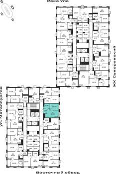 1-к квартира, строящийся дом, 37м2, 7/25 этаж