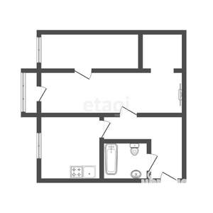 2-к квартира, вторичка, 43м2, 2/5 этаж