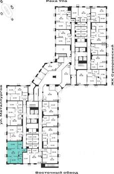 2-к квартира, строящийся дом, 62м2, 1/25 этаж