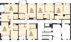 1-к квартира, вторичка, 40м2, 1/5 этаж