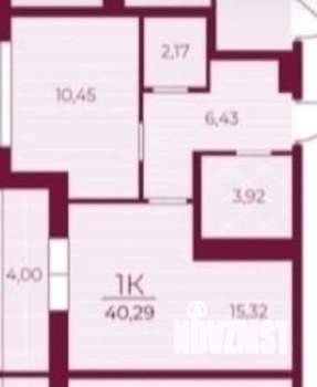 1-к квартира, вторичка, 40м2, 4/7 этаж