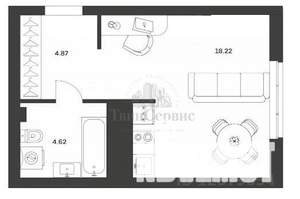 Студия квартира, сданный дом, 27м2, 11/14 этаж
