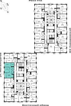 2-к квартира, строящийся дом, 65м2, 4/25 этаж