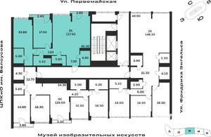 2-к квартира, вторичка, 118м2, 8/9 этаж