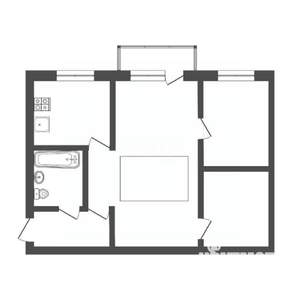 2-к квартира, вторичка, 45м2, 2/5 этаж
