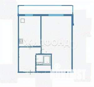 1-к квартира, вторичка, 34м2, 9/9 этаж