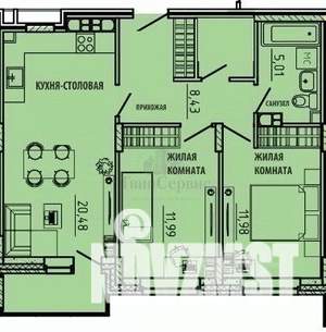 3-к квартира, вторичка, 60м2, 1/9 этаж