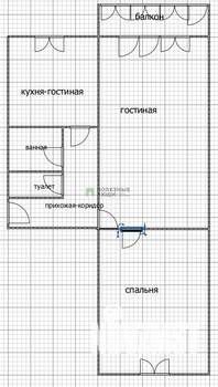 2-к квартира, вторичка, 45м2, 5/5 этаж