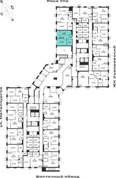 1-к квартира, строящийся дом, 41м2, 1/25 этаж