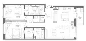 2-к квартира, вторичка, 112м2, 2/7 этаж