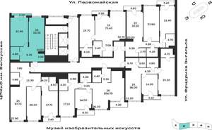 1-к квартира, вторичка, 64м2, 6/9 этаж