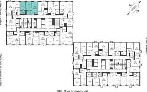 2-к квартира, вторичка, 54м2, 25/25 этаж