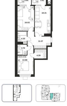 2-к квартира, вторичка, 83м2, 3/8 этаж