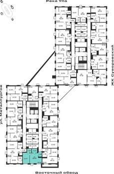 1-к квартира, строящийся дом, 45м2, 2/25 этаж