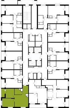 2-к квартира, вторичка, 56м2, 25/25 этаж