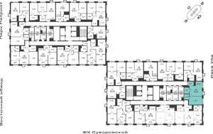 1-к квартира, вторичка, 45м2, 12/25 этаж