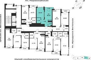 1-к квартира, вторичка, 49м2, 5/9 этаж