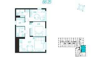 2-к квартира, сданный дом, 86м2, 11/15 этаж