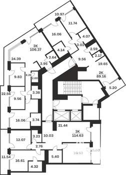 3-к квартира, вторичка, 106м2, 9/10 этаж