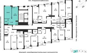 1-к квартира, вторичка, 62м2, 7/9 этаж