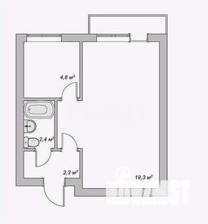 1-к квартира, вторичка, 31м2, 2/3 этаж